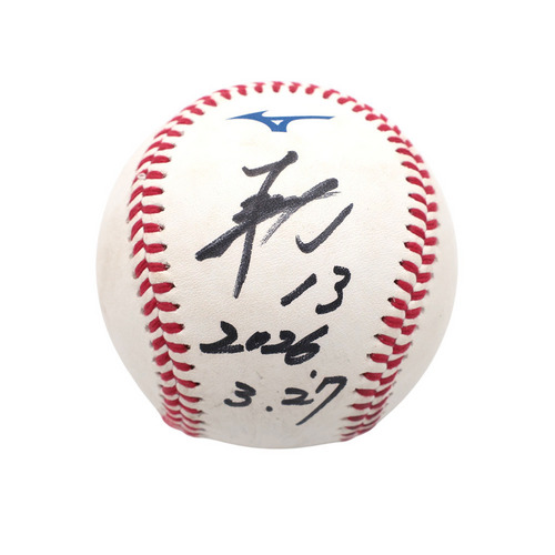 ヒーロー試合球C #13毛利(2026.3.27)「プロ初登板5回無失点、プロ初勝利！」