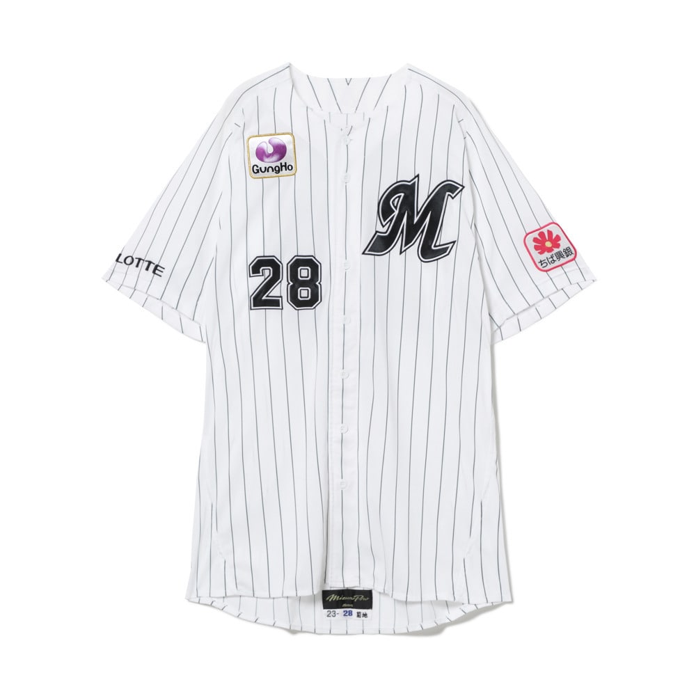 28菊地 吏玖 直筆サイン入り実使用ユニホーム (HOME)/マリーンズ 
