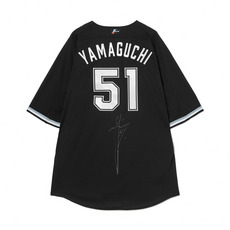 千葉ロッテマリーンズ 51 山口航輝 BSWユニフォームS(キーホルダー付き) 51山口 航輝 直筆サイン入り実使用ユニホーム (VISITOR)※スポンサー
