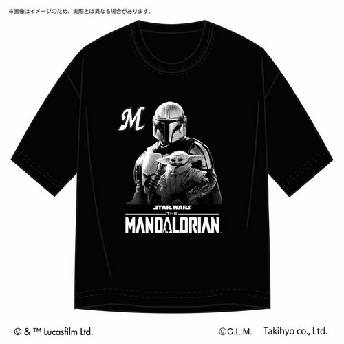 STAR WARS / マンダロリアン＆グローグー Tシャツ / マリーンズ 詳細画像 ブラック 1