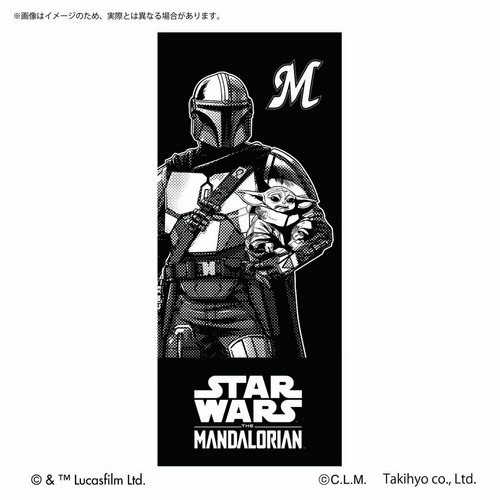 STAR WARS / マンダロリアン＆グローグー フェイスタオル / マリーンズ 詳細画像 1カラー 1