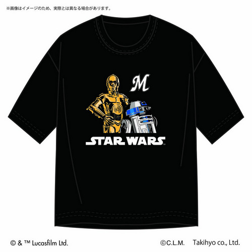 STAR WARS / C-3PO ＆ R2-D2 Tシャツ / マリーンズ 詳細画像 ブラック 1