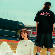 MARINES &times; KEBOZ SUNRISEPINK３D刺繍 Tシャツ