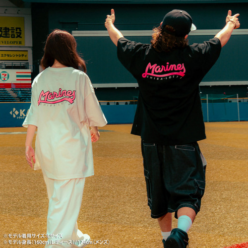 MARINES &times; KEBOZ SUNRISEPINK３D刺繍 Tシャツ 詳細画像 ホワイト 3