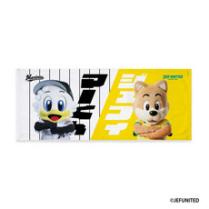 マリーンズ×ジェフユナイテッド市原・千葉 実写マスコットコラボフェイスタオル(マーくん×ジェフィ)