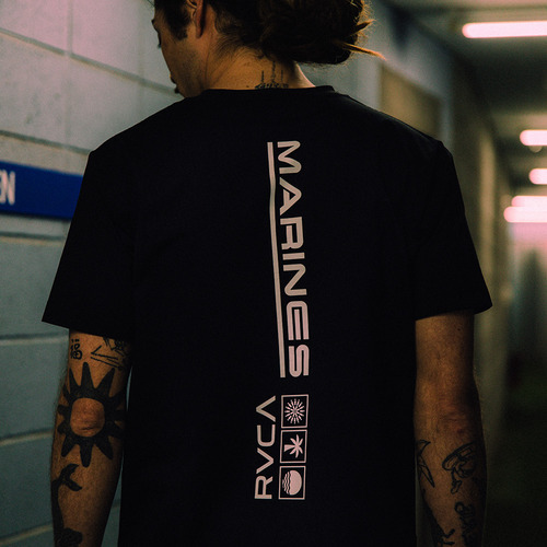 RVCA&times;MARINES BSW PT TEE 詳細画像 ブラック 3