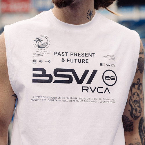 RVCA&times;MARINES BSW SLEEVELESS 詳細画像 ホワイト 2