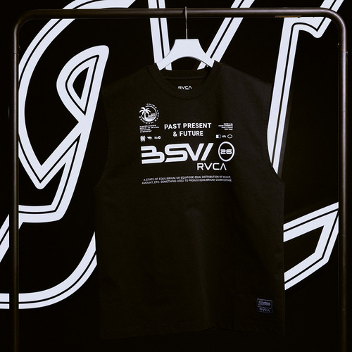RVCA&times;MARINES BSW SLEEVELESS 詳細画像 ブラック 5