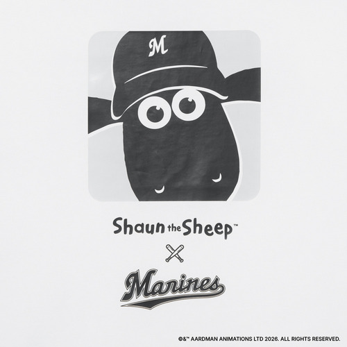 ひつじのショーン&times;MARINES スクエアプリントTシャツ 詳細画像 ホワイト 13