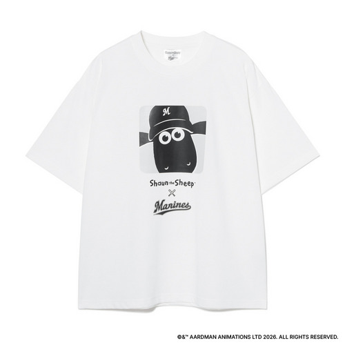 ひつじのショーン&times;MARINES スクエアプリントTシャツ 詳細画像 ホワイト 8