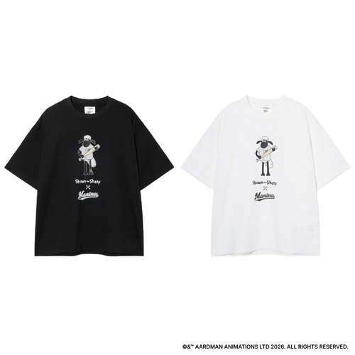 ひつじのショーン&times;MARINES プリントTシャツ/バッター 詳細画像 ホワイト 1