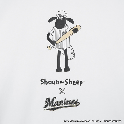 ひつじのショーン&times;MARINES プリントTシャツ/バッター 詳細画像 ホワイト 13