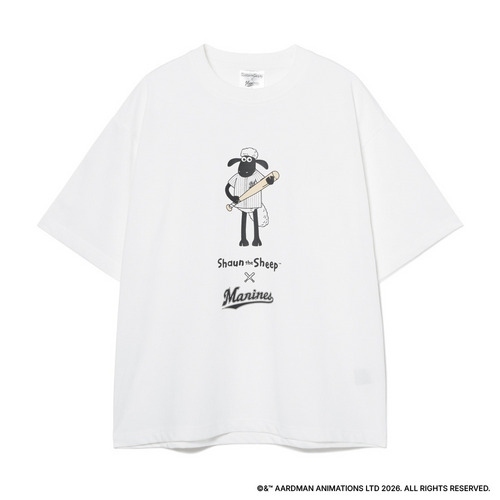 ひつじのショーン&times;MARINES プリントTシャツ/バッター 詳細画像 ホワイト 8