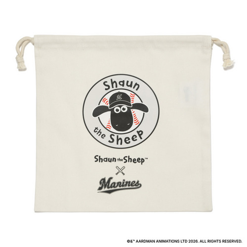 ひつじのショーン&times;MARINES 巾着/サークルロゴ 詳細画像 ナチュラル 1