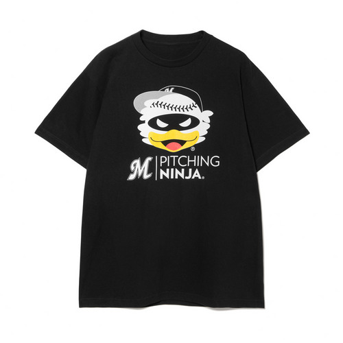 MARINES&times;PITCHING NINJA半袖Tシャツ（マーくん） 詳細画像 ブラック 1