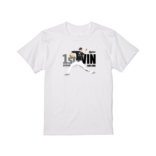 サム・ロング投手 NPB初勝利記念 Tシャツ 詳細画像 ホワイト 1