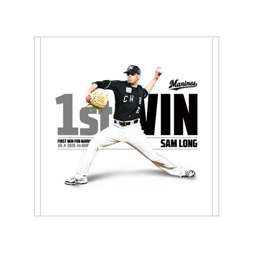 サム・ロング投手 NPB初勝利記念 ハンドタオル 詳細画像 1カラー 1