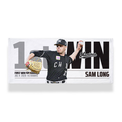 サム・ロング投手 NPB初勝利記念 フェイスタオル 詳細画像 1カラー 1