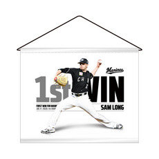 サム・ロング投手 NPB初勝利記念 タペストリー