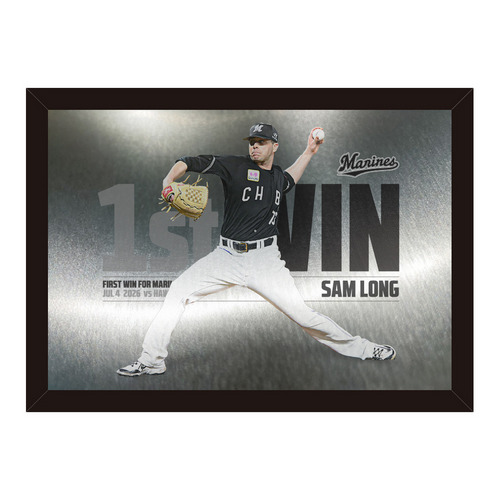 サム・ロング投手 NPB初勝利記念 メタルポスター 詳細画像 1カラー 1