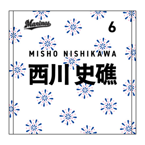全選手展開 マンスリー総柄ハンドタオル(花火Ver.) 詳細画像 1カラー 1