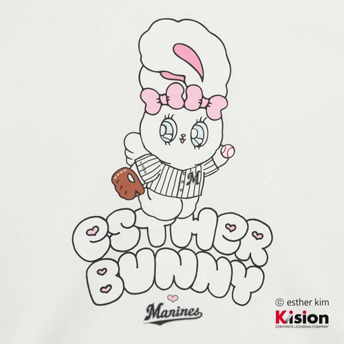 エスターバニー&times;MARINES クリームバニー半袖Tシャツ 詳細画像 ピンク 9