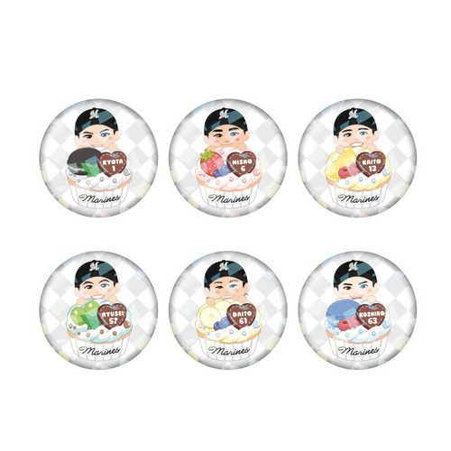 選手ミニキャラ&times;スイーツ シークレット缶バッジ 詳細画像 1カラー 1