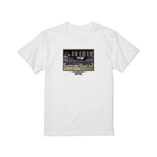 益田直也投手 通算250セーブ記念 Tシャツ(選手集合) 詳細画像 ホワイト 1