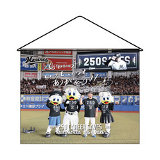 益田直也投手 通算250セーブ記念 タペストリー(直筆メッセージ)