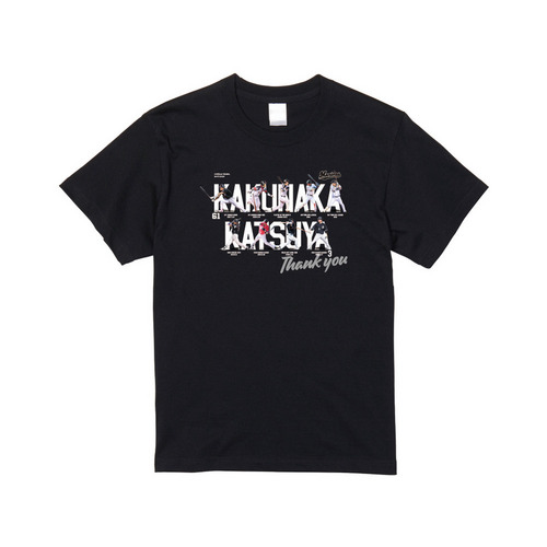 角中勝也選手引退メモリアル Tシャツ(歴代ビジュアル) 詳細画像 ブラック 1