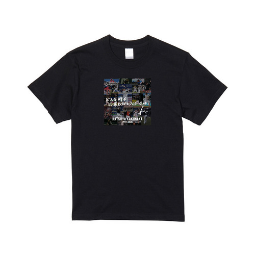 角中勝也選手引退メモリアル Tシャツ(直筆メッセージ) 詳細画像 ブラック 1