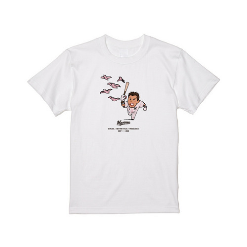 角中勝也選手引退メモリアル Tシャツ(選手イラスト) 詳細画像 ホワイト 1