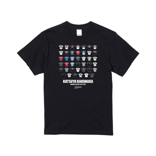 角中勝也選手引退メモリアル Tシャツ(歴代ユニホーム) 詳細画像 ブラック 1