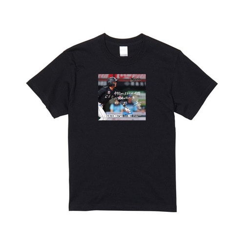 立松由宇選手 プロ入り初ヒット記念 Tシャツ(直筆メッセージ) 詳細画像 ブラック 1