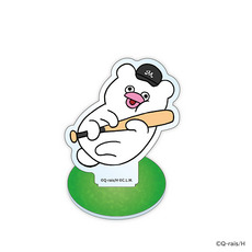 絶滅寸前の動物 ハッチンパモス×千葉ロッテマリーンズ 芝生アクリルスタンド バットとパモス
