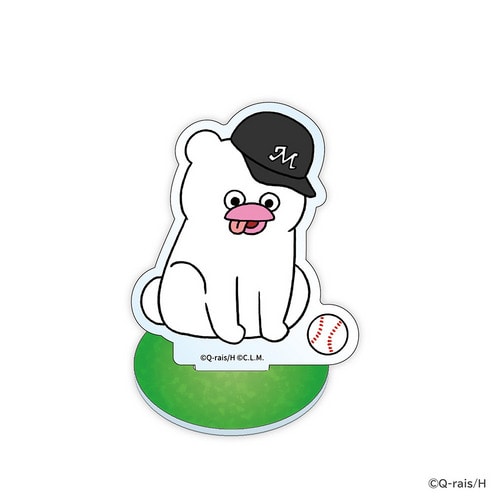 絶滅寸前の動物 ハッチンパモス&times;千葉ロッテマリーンズ 芝生アクリルスタンド ボールとパモス 詳細画像 1カラー 1