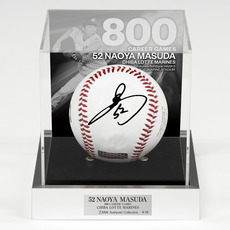 益田直也投手 800試合登板記念 直筆サイン入りボール(背面デザインアクリルケース付き)