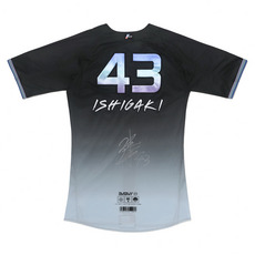 #43石垣 勝海 サイン入り実使用ユニホーム(BSW)