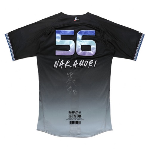 #56中森 俊介 サイン入り実使用ユニホーム(BSW)