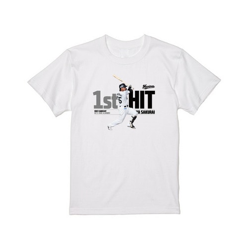 櫻井ユウヤ選手 プロ入り初ヒット記念 Tシャツ 詳細画像 ホワイト 1