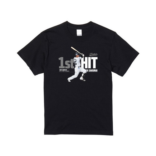 櫻井ユウヤ選手 プロ入り初ヒット記念 Tシャツ 詳細画像 ブラック 1