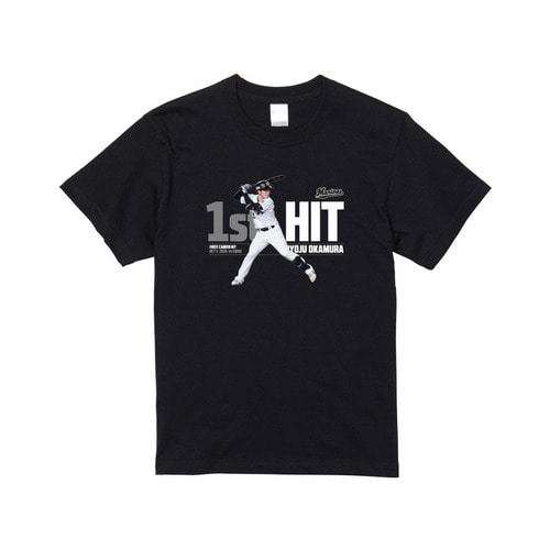 岡村了樹選手 プロ入り初ヒット記念 Tシャツ 詳細画像 ブラック 1