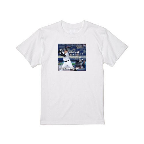 岡村了樹選手 プロ入り初ヒット記念 Tシャツ(直筆メッセージ) 詳細画像 ホワイト 1