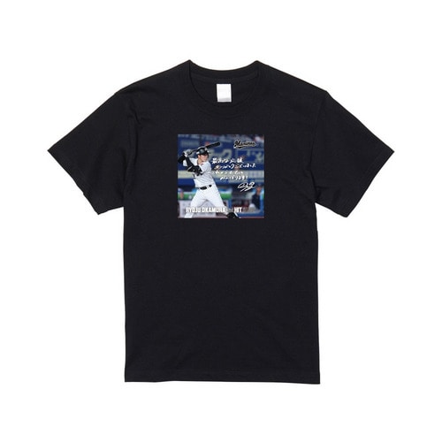 岡村了樹選手 プロ入り初ヒット記念 Tシャツ(直筆メッセージ) 詳細画像 ブラック 1