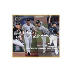鈴木昭汰投手 最優秀中継ぎ投手賞受賞記念 ミニ色紙(直筆メッセージ)